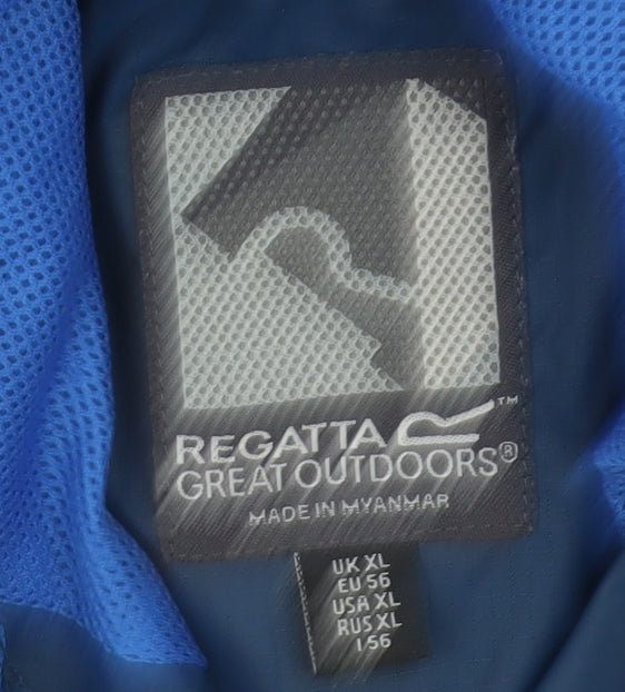 Regatta Men's Blue XL Waterproof Hooded Jacket