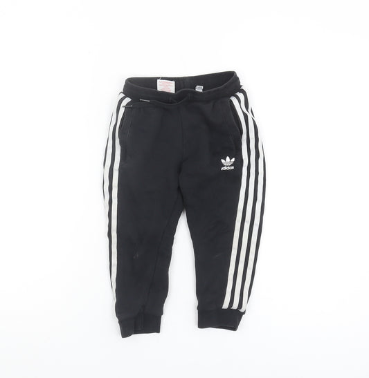 Adidas Boys Black Jogger Trousers 4 Years - Casual/Activewear