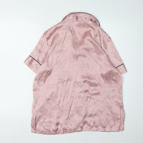 Victoria's Secret Women Pink Satin Pyjama Top S