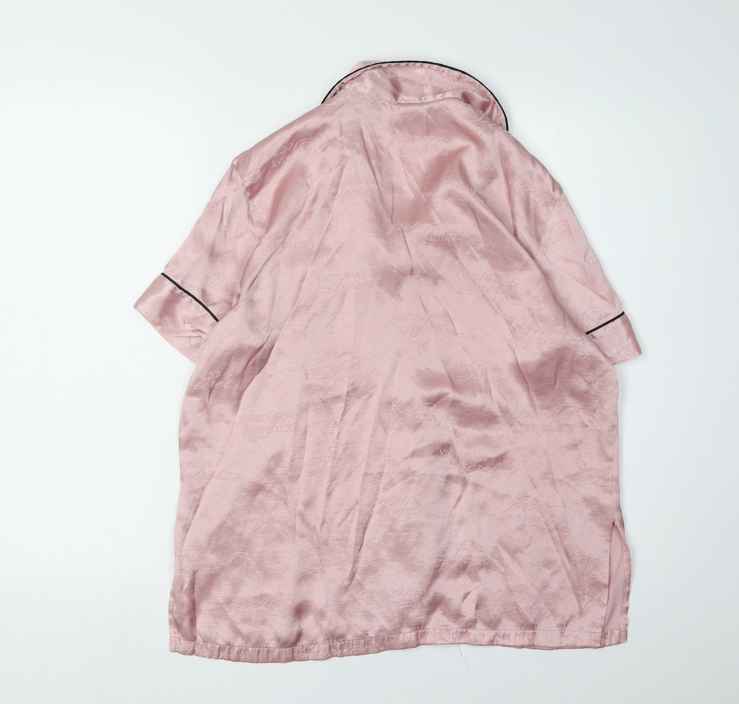 Victoria's Secret Women Pink Satin Pyjama Top S
