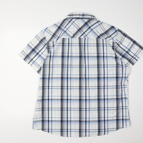 Lee Cooper Men's Blue XL Plaid Button-Up Shirt