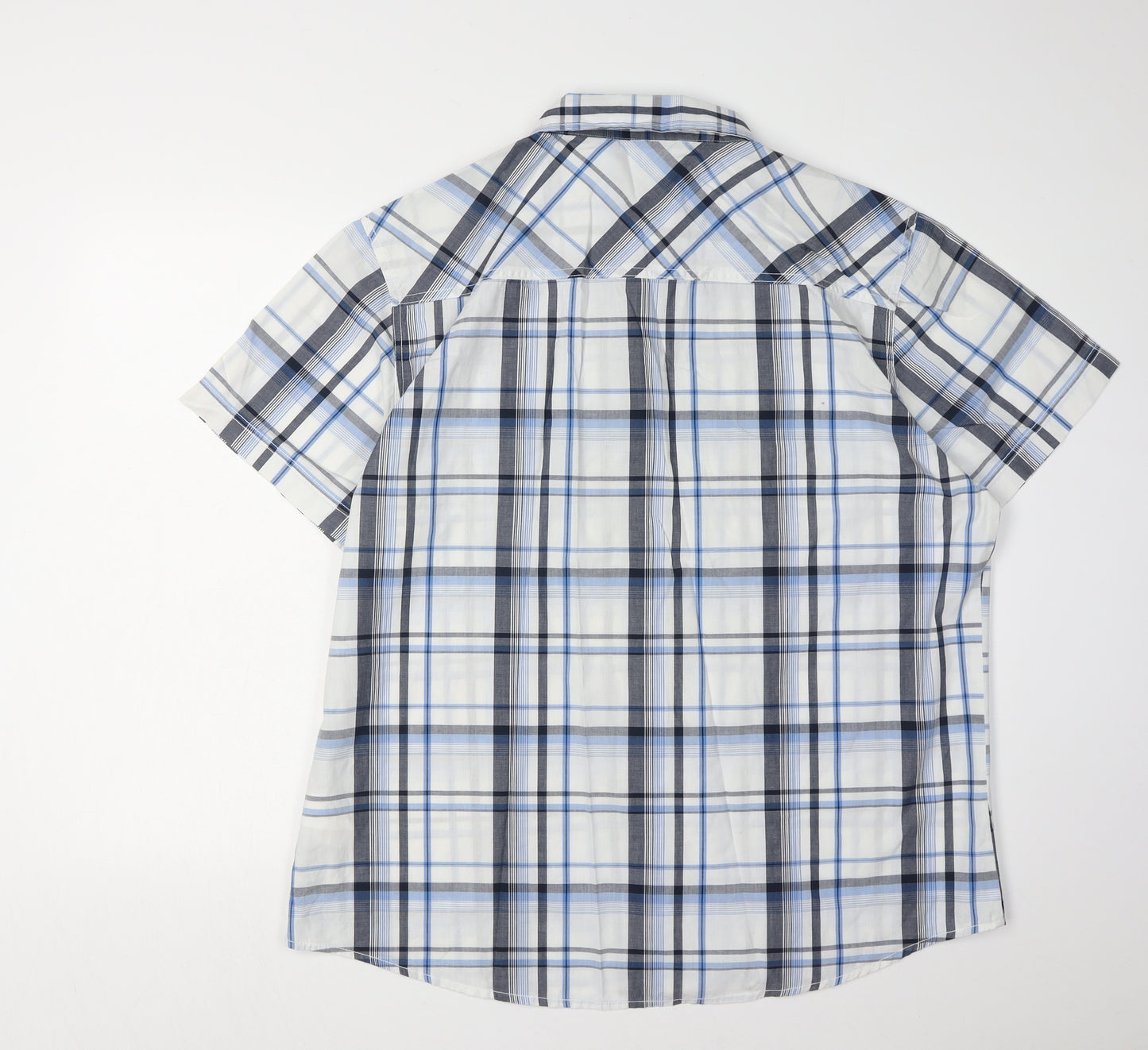 Lee Cooper Men's Blue XL Plaid Button-Up Shirt