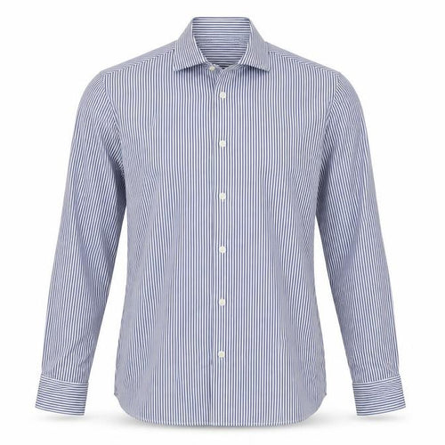 Next Men's Blue Striped Dress Shirt Size 15.5