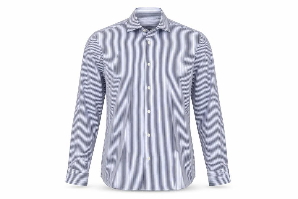 Next Men's Blue Striped Dress Shirt Size 15.5