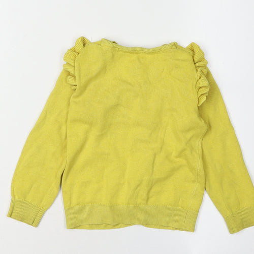 Palomino Girls Yellow Cardigan 3-4 Years Ruffle Casual Knit