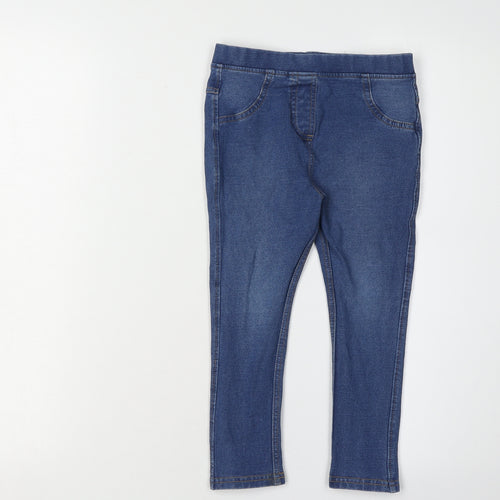 Marks and Spencer Girls Blue Jegging 4-5Y Cotton Denim