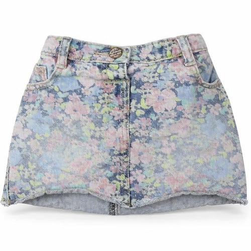 Next Girls Floral Denim Mini Skirt 3-4 Years