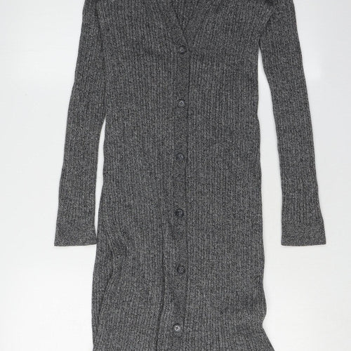 ASOS Petite Grey Cable-Knit Cardigan Size 10