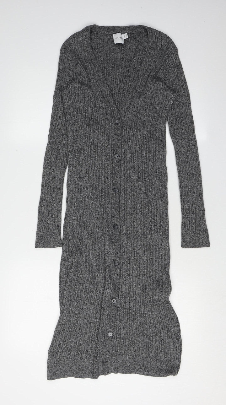 ASOS Petite Grey Cable-Knit Cardigan Size 10