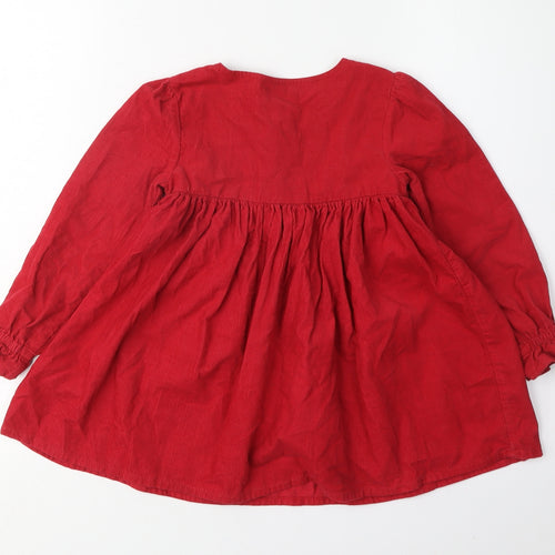 Givian's Closet Girls Red Christmas Dress 3-4 Years Cotton