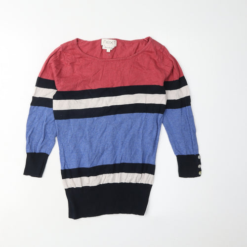 Next Women's Multicoloured Striped Pullover Jumper Size 6