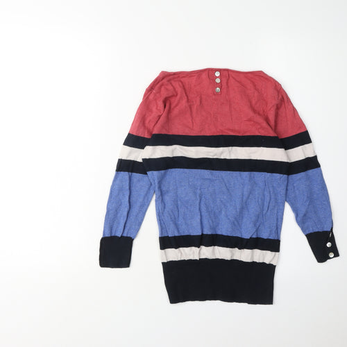 Next Women's Multicoloured Striped Pullover Jumper Size 6