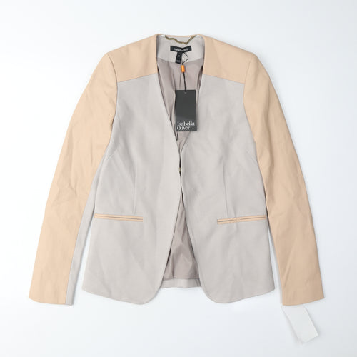 Isabella Oliver Women's Beige Blazer 2XS Slim Fit