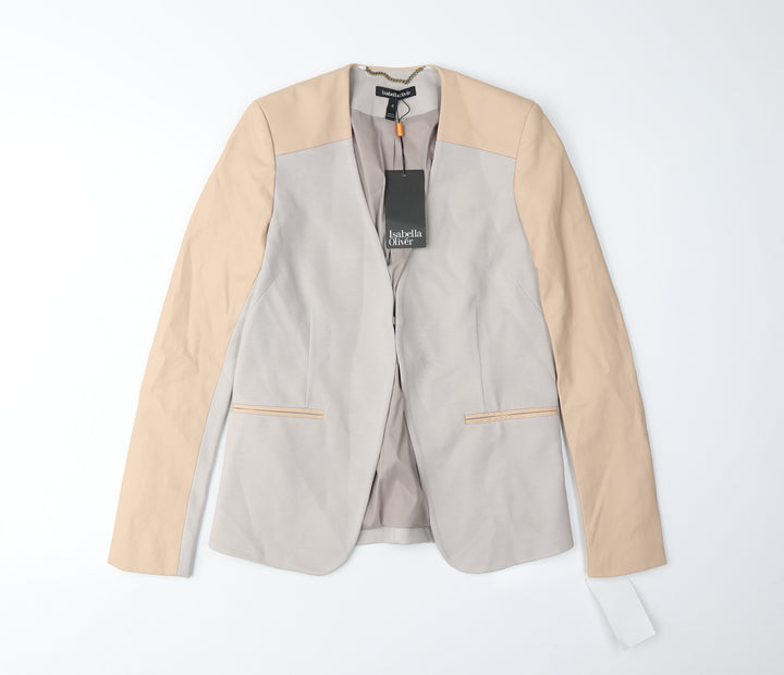 Isabella Oliver Women's Beige Blazer 2XS Slim Fit