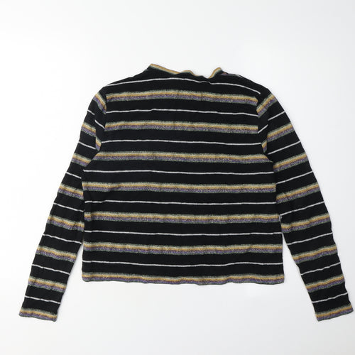 Topshop Women’s Black Striped Pullover Jumper Size 12