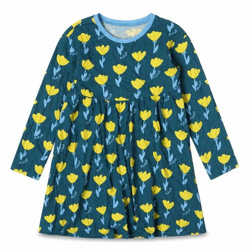 John Lewis Girls Multicoloured Long Sleeve Floral Dress