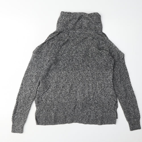 Hollister Women's Grey Roll Neck Jumper XS