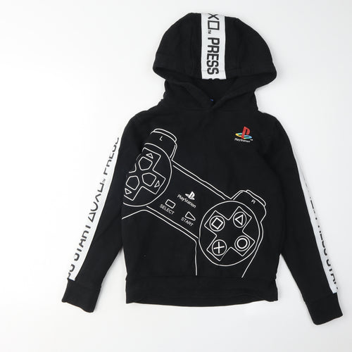 Next Boys Black PlayStation Hoodie 10 Years Pullover Style