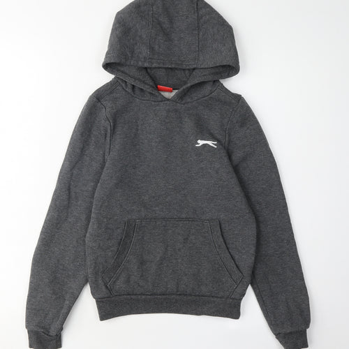 Slazenger Boys Grey Hoodie 7-8 Years Pullover with Pockets