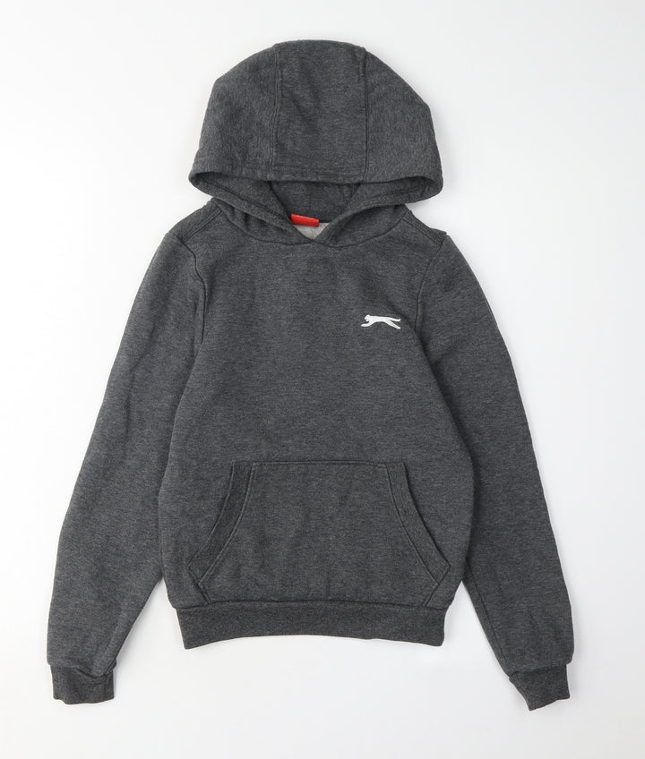 Slazenger Boys Grey Hoodie 7-8 Years Pullover with Pockets