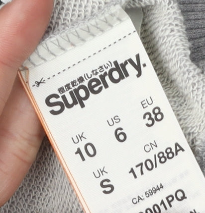 Superdry Grey Jumper Dress Women Size 10 Casual