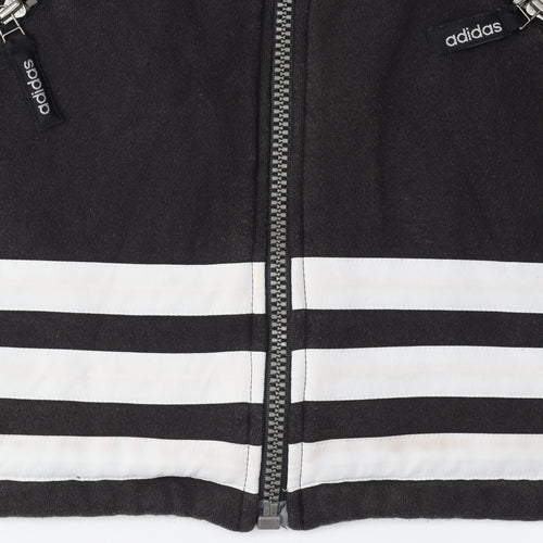 Adidas Men's Black Full Zip Hoodie, Size M