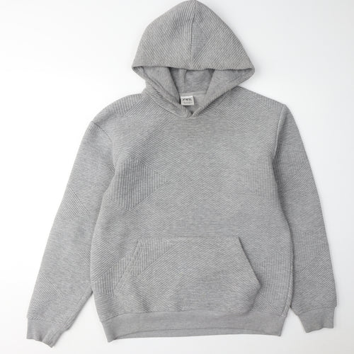 Zara Men's Grey Pullover Hoodie M - Stylish & Comfy
