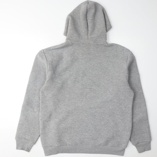 Zara Men's Grey Pullover Hoodie M - Stylish & Comfy