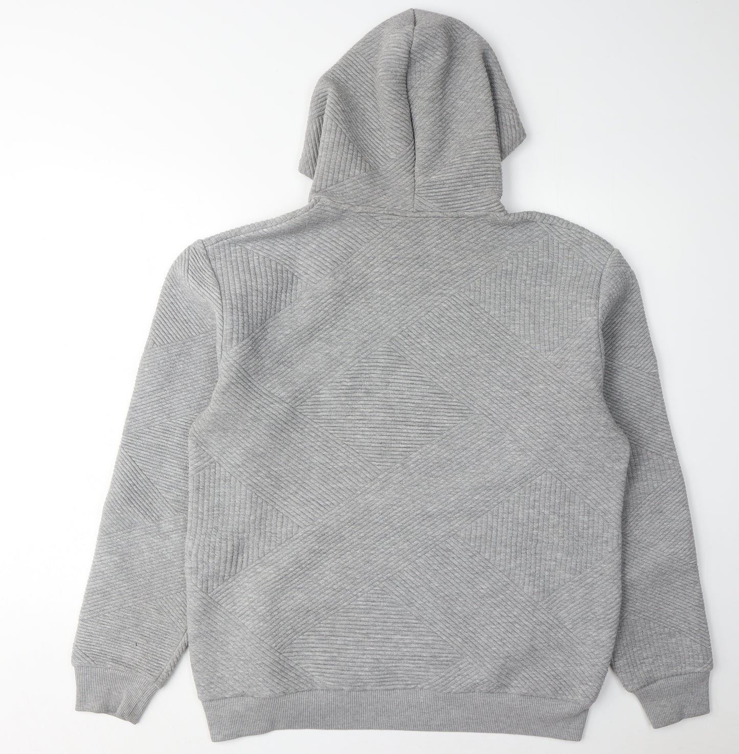 Zara Men's Grey Pullover Hoodie M - Stylish & Comfy