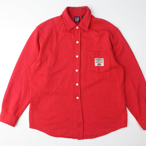 GAP Men's Red S Long Sleeve Button-Up Shirt