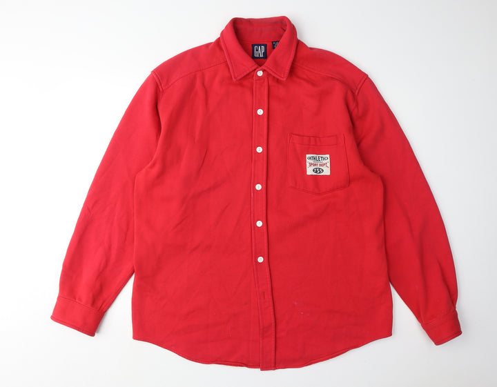 GAP Men's Red S Long Sleeve Button-Up Shirt