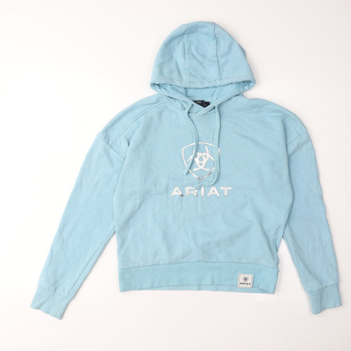 Ariat Women's Blue Pullover Hoodie XS, Logo, Casual Comfort
