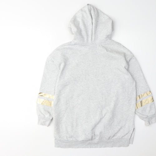 H&M Boys Grey Hoodie 9-10 Years Pullover with Logo Design