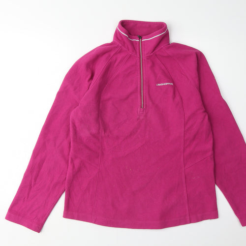 Craghoppers Women's Pink High Neck Fleece Sweatshirt Size 10