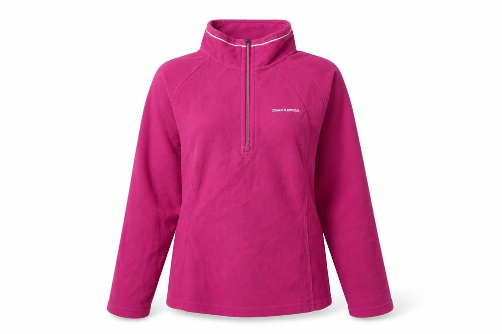 Craghoppers Women's Pink High Neck Fleece Sweatshirt Size 10