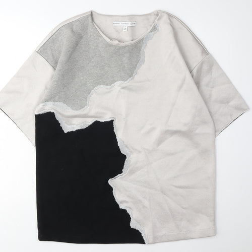 & Other Stories Women's Crew Neck Jumper, Black/Grey, Size 14