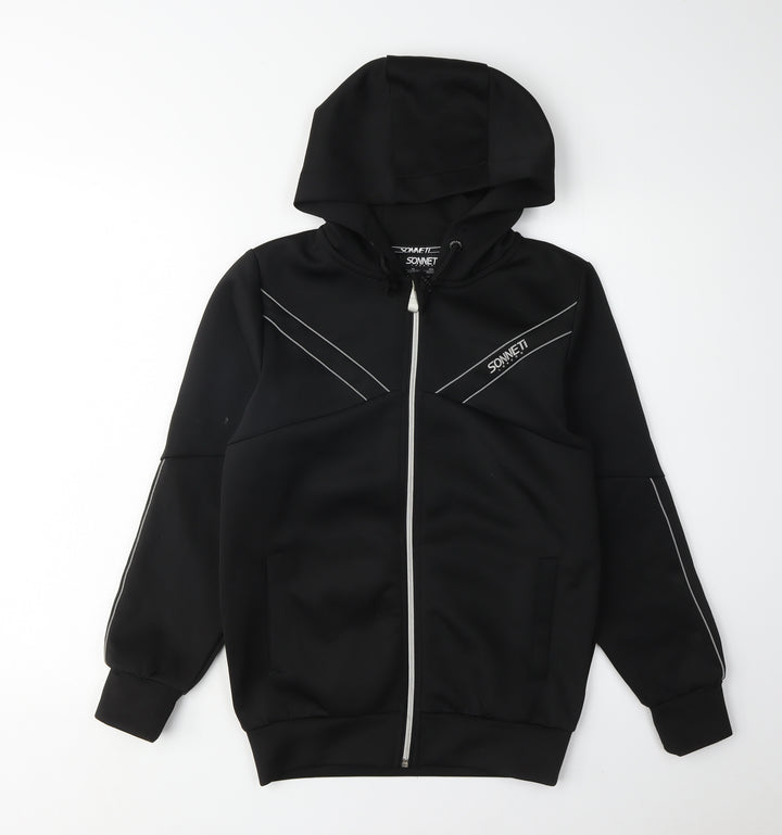 Sonneti Boys Black M Full Zip Hoodie