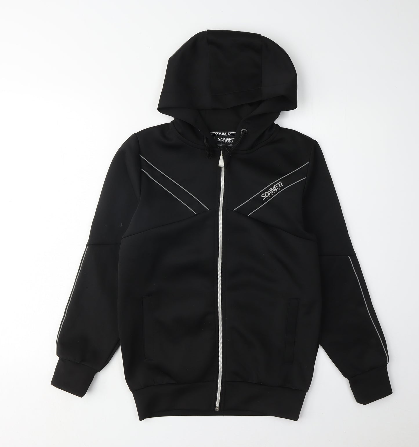 Sonneti Boys Black M Full Zip Hoodie