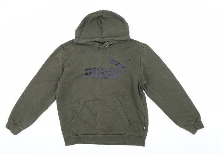 Puma Men's Green Pullover Hoodie, Size S