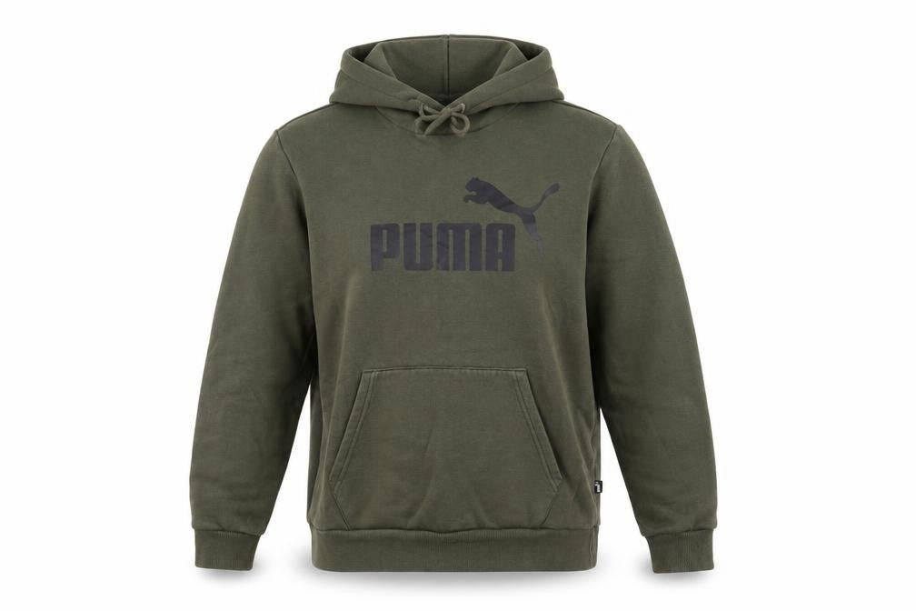 Front view of Puma Men's Green Pullover Hoodie, size S