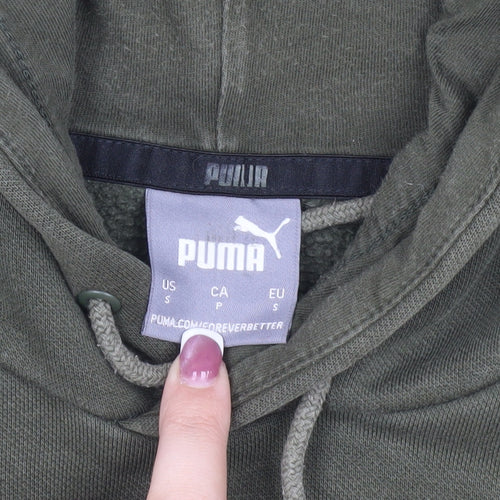 Puma Men's Green Pullover Hoodie, Size S