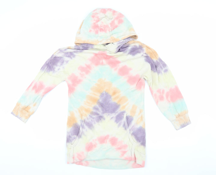 Next Girls Multicoloured Pullover Tie-Dye Hoodie, Size 9 Years