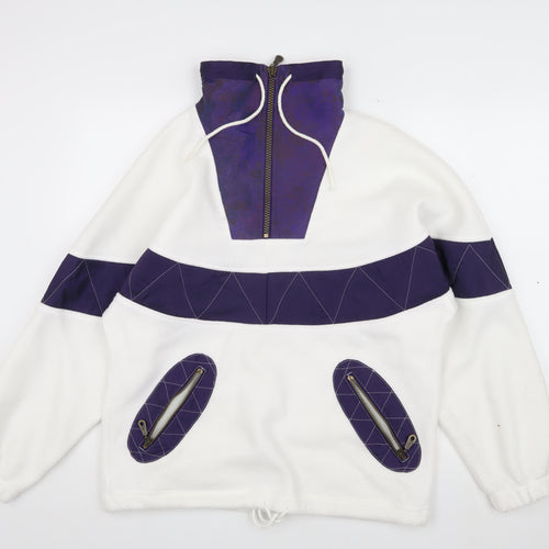 Rodeo Women's White 1/4 Zip Pullover Sweatshirt