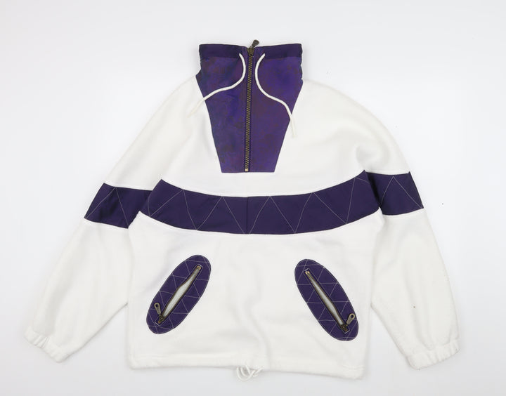 Rodeo Women's White 1/4 Zip Pullover Sweatshirt