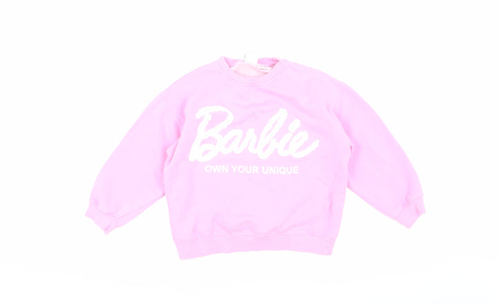 Zara Girls Pink Barbie Pullover Sweatshirt 9-10 Years