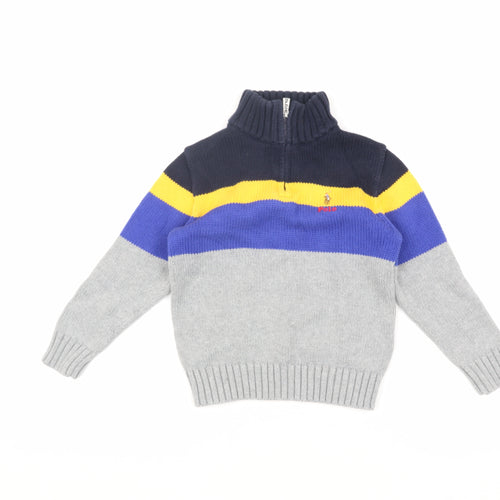 Polo Ralph Lauren Boys Blue Yellow Pullover Jumper, 5 Years