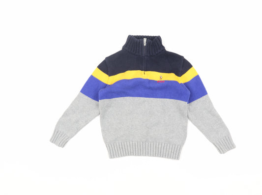 Polo Ralph Lauren Boys Blue Yellow Pullover Jumper, 5 Years