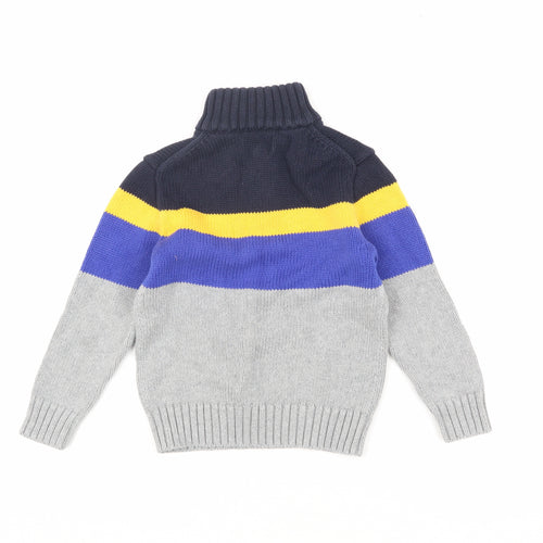 Polo Ralph Lauren Boys Blue Yellow Pullover Jumper, 5 Years