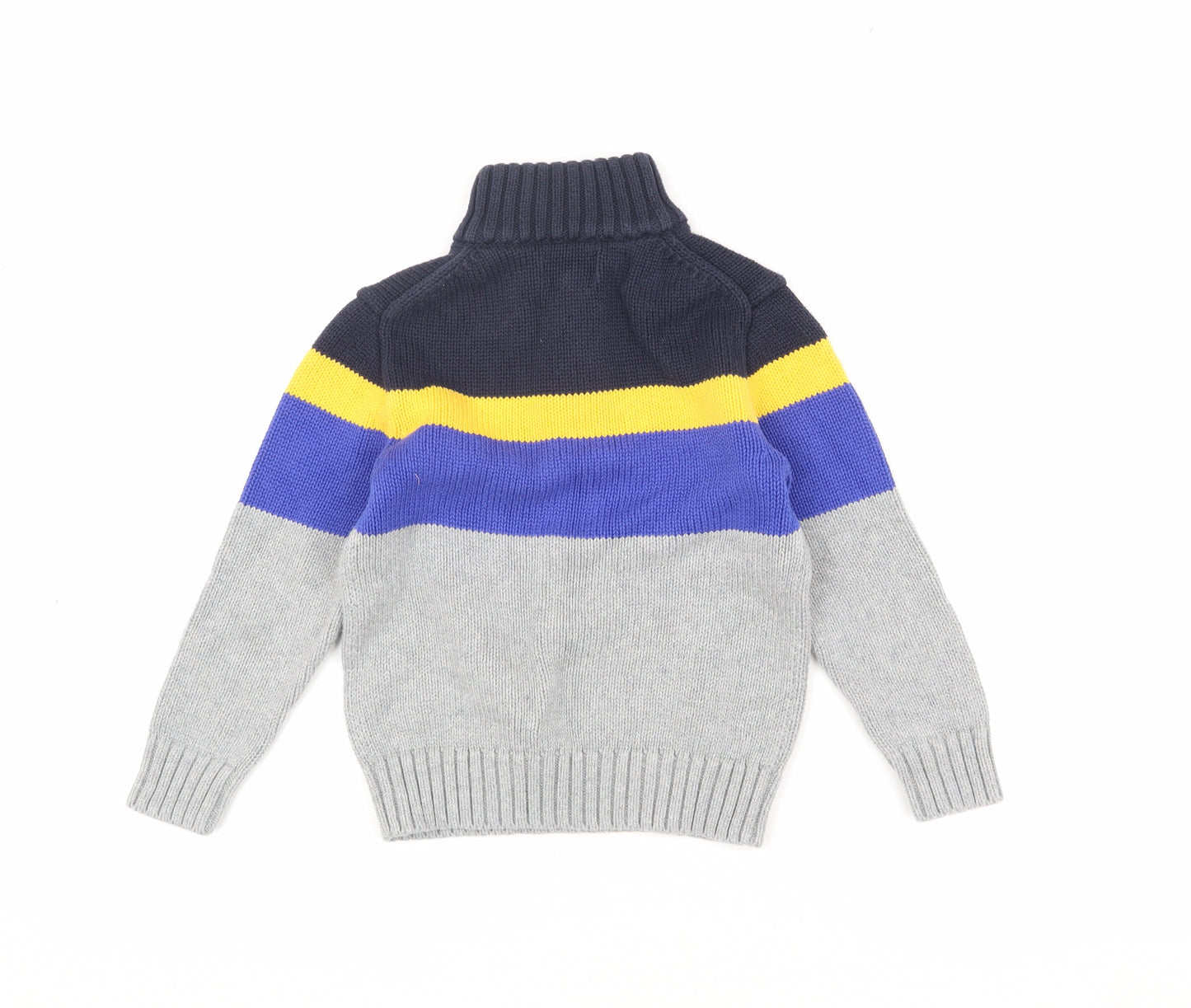 Polo Ralph Lauren Boys Blue Yellow Pullover Jumper, 5 Years