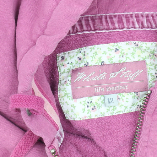 White Stuff Women's Pink Hooded Jacket, Size 12